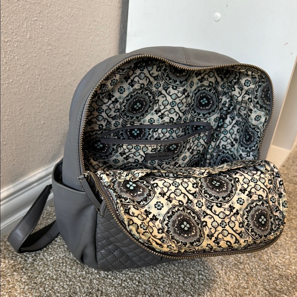 Vera Bradley Gray Quilted Backpack - Picture 5 of 5